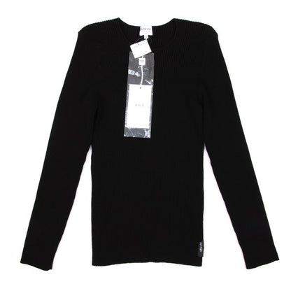 ARMANI COLLEZIONI Rayon Poly Rib Knit Black Size 48