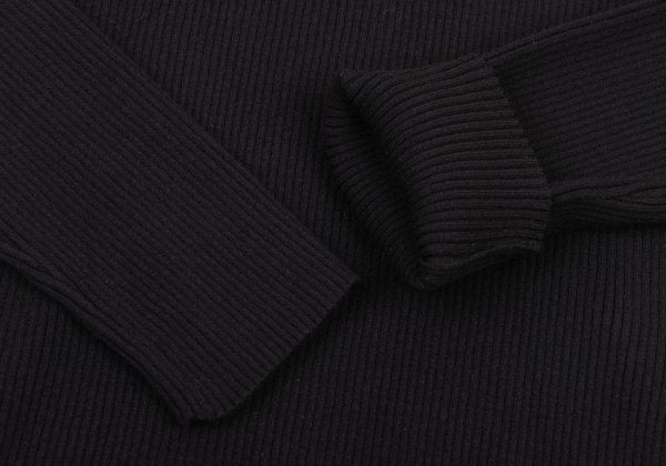 ARMANI COLLEZIONI Rayon Poly Rib Knit Black Size 48