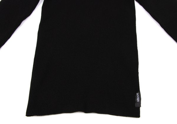 ARMANI COLLEZIONI Rayon Poly Rib Knit Black Size 48