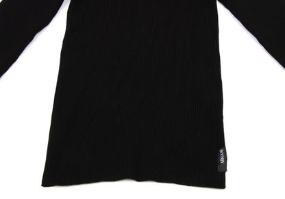 ARMANI COLLEZIONI Rayon Poly Rib Knit Black Size 48