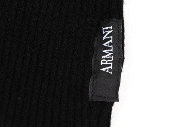 ARMANI COLLEZIONI Rayon Poly Rib Knit Black Size 48