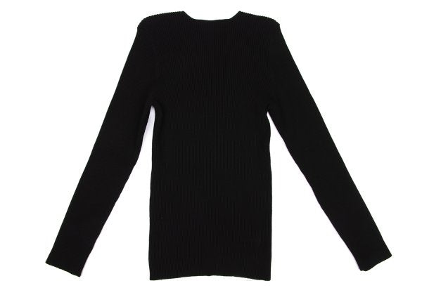 ARMANI COLLEZIONI Rayon Poly Rib Knit Black Size 48