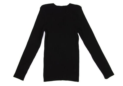 ARMANI COLLEZIONI Rayon Poly Rib Knit Black Size 48