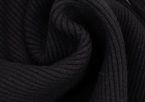 ARMANI COLLEZIONI Rayon Poly Rib Knit Black Size 48