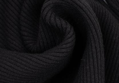 ARMANI COLLEZIONI Rayon Poly Rib Knit Black Size 48