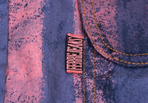 FERRE JEANS Faded Stripe Print Long Purple Pink Shirt Size 40