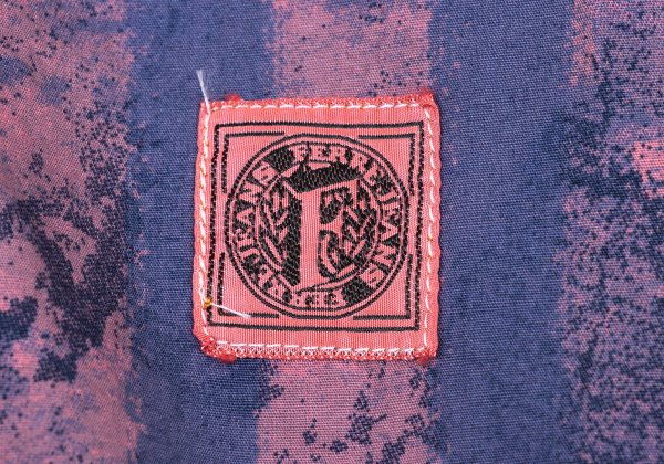 FERRE JEANS Faded Stripe Print Long Purple Pink Shirt Size 40