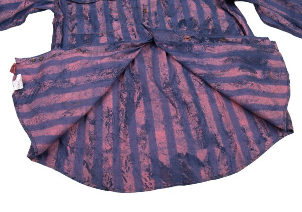 FERRE JEANS Faded Stripe Print Long Purple Pink Shirt Size 40