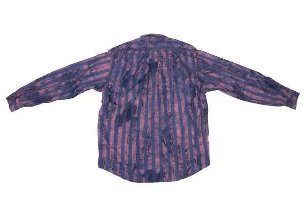 FERRE JEANS Faded Stripe Print Long Purple Pink Shirt Size 40