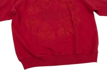FERRE JEANS Emblem Embroidered Logo Sweatshirt Red Size M