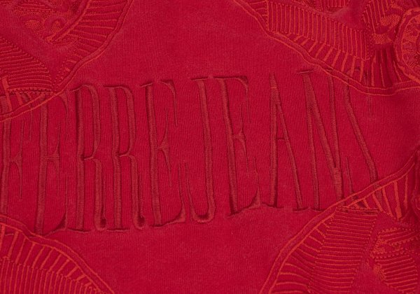 FERRE JEANS Emblem Embroidered Logo Sweatshirt Red Size M