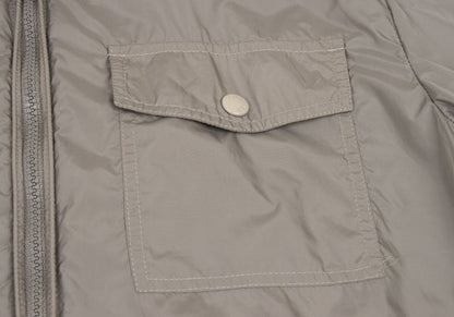 MONCLER Poly Double Zip Stand Collar Blouson Beige Size 3