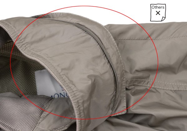 MONCLER Poly Double Zip Stand Collar Blouson Beige Size 3