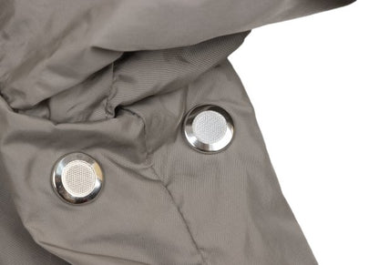 MONCLER Poly Double Zip Stand Collar Blouson Beige Size 3