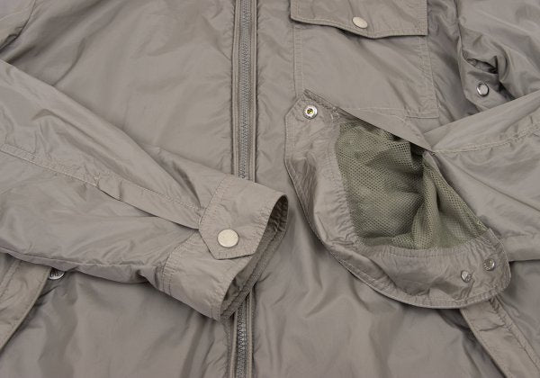 MONCLER Poly Double Zip Stand Collar Blouson Beige Size 3