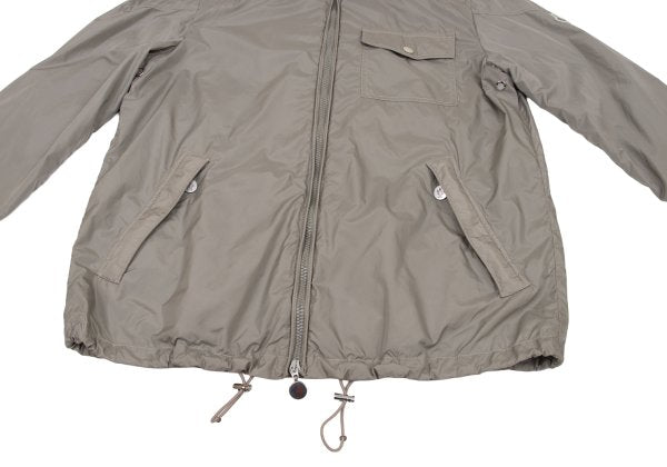 MONCLER Poly Double Zip Stand Collar Blouson Beige Size 3