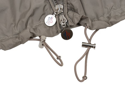 MONCLER Poly Double Zip Stand Collar Blouson Beige Size 3