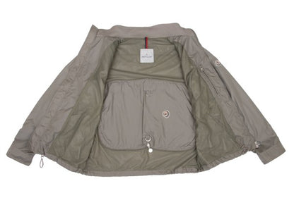 MONCLER Poly Double Zip Stand Collar Blouson Beige Size 3