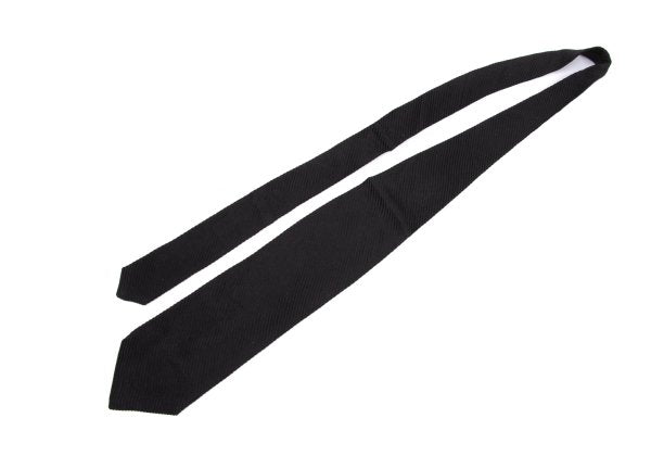 GIORGIO ARMANI Black Bias Woven Silk Tie