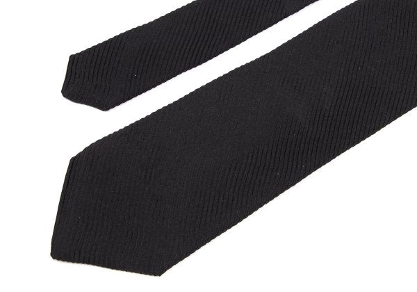 GIORGIO ARMANI Black Bias Woven Silk Tie