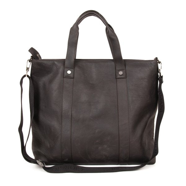 GIORGIO ARMANI Leather 2-Way Shoulder Bag Brown