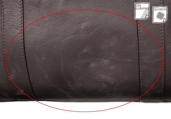 GIORGIO ARMANI Leather 2-Way Shoulder Bag Brown