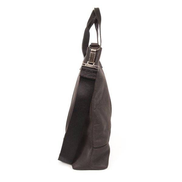 GIORGIO ARMANI Leather 2-Way Shoulder Bag Brown