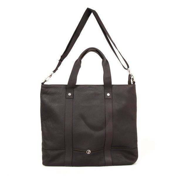GIORGIO ARMANI Leather 2-Way Shoulder Bag Brown