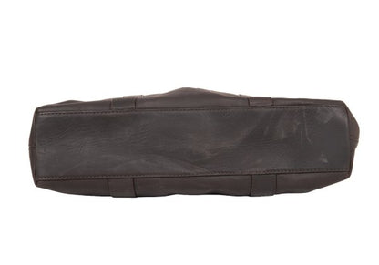 GIORGIO ARMANI Leather 2-Way Shoulder Bag Brown