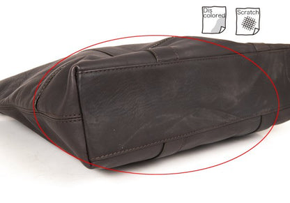 GIORGIO ARMANI Leather 2-Way Shoulder Bag Brown