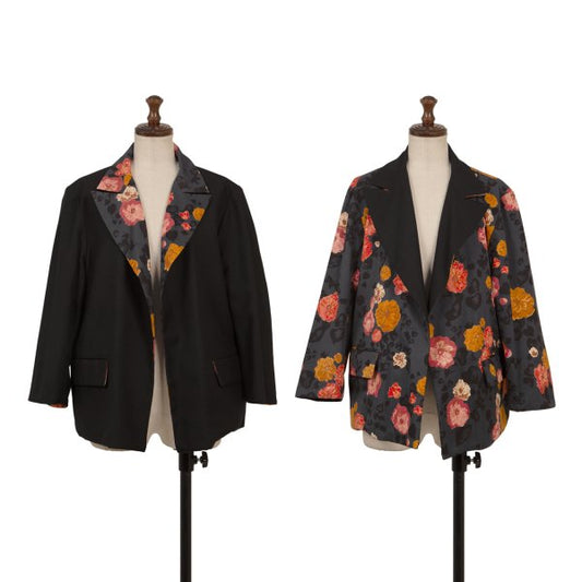 COMME des GARCONS Floral Print Jacket Black Size M