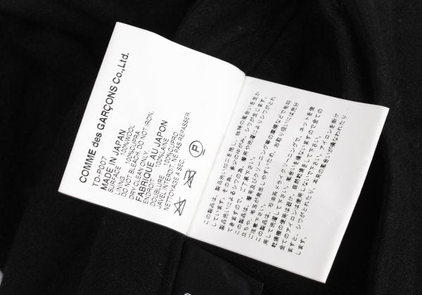 COMME des GARCONS Wool Cropped Pants Black Size S