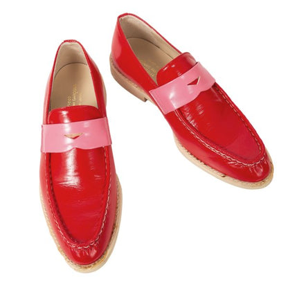 COMME des GARCONS Patent Loafer Red/Pink Size 22.5CM