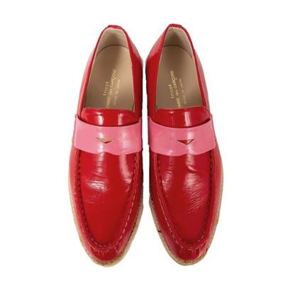 COMME des GARCONS Patent Loafer Red/Pink Size 22.5CM