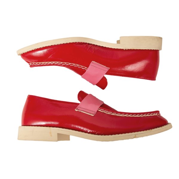 COMME des GARCONS Patent Loafer Red/Pink Size 22.5CM