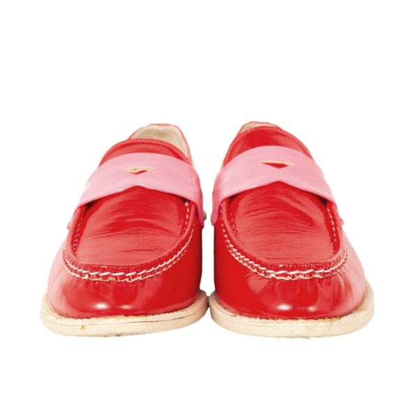 COMME des GARCONS Patent Loafer Red/Pink Size 22.5CM