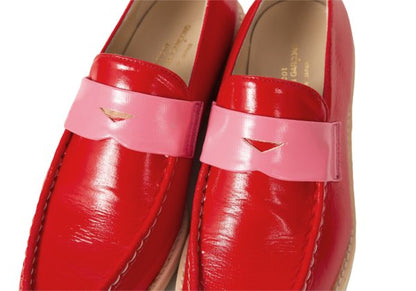 COMME des GARCONS Patent Loafer Red/Pink Size 22.5CM
