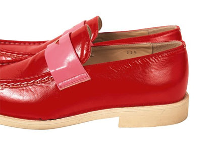 COMME des GARCONS Patent Loafer Red/Pink Size 22.5CM