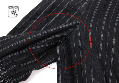 MARITHE Pinstripe Elbow Stitch Jacket Black Size S