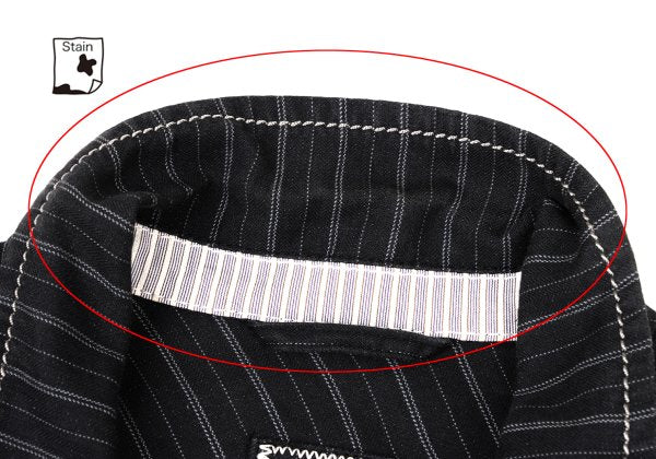MARITHE Pinstripe Elbow Stitch Jacket Black Size S