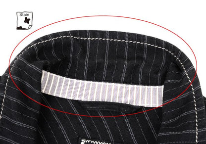 MARITHE Pinstripe Elbow Stitch Jacket Black Size S