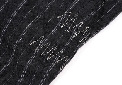 MARITHE Pinstripe Elbow Stitch Jacket Black Size S