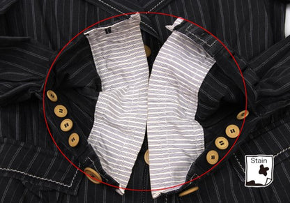 MARITHE Pinstripe Elbow Stitch Jacket Black Size S