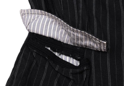 MARITHE Pinstripe Elbow Stitch Jacket Black Size S