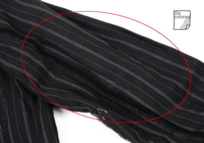 MARITHE Pinstripe Elbow Stitch Jacket Black Size S