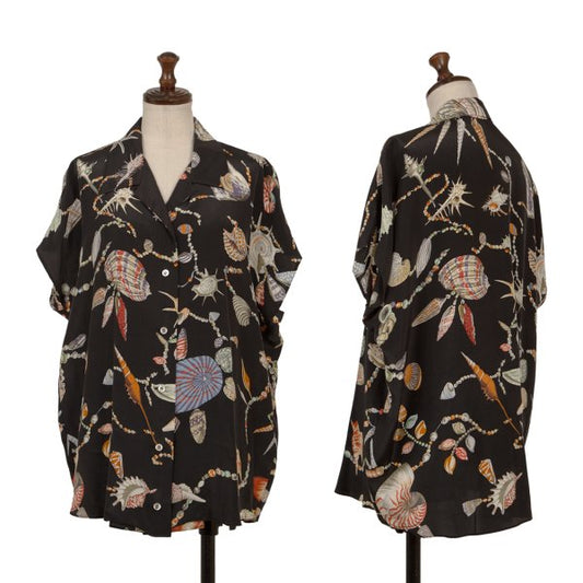 yoshie inaba Silk Shell Print Sleeveless Top Black Size 9