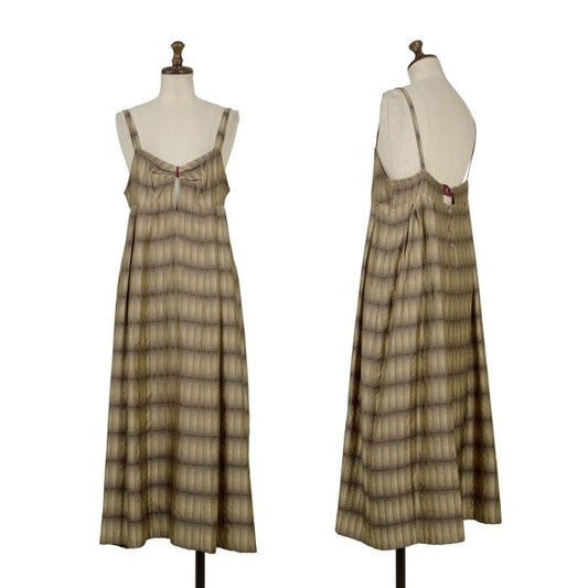 DRIES VAN NOTEN Silk Jacquard Cami Dress Beige Size 38