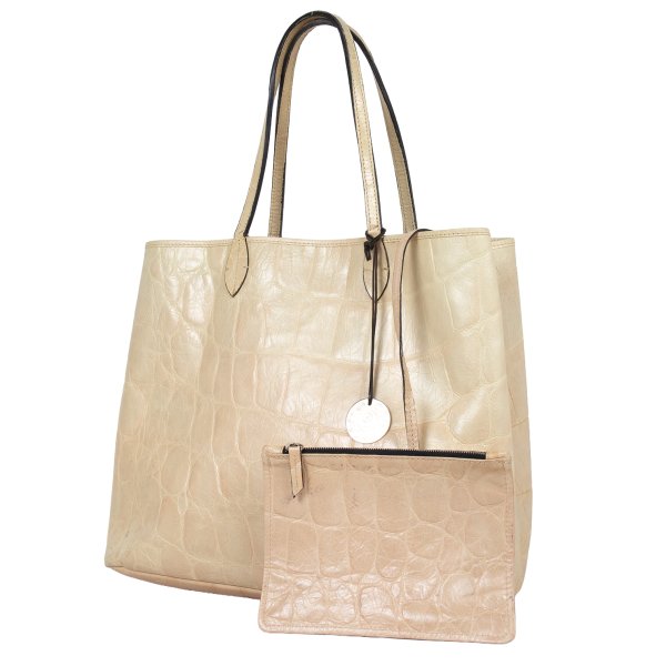10 Corso Como Croco Embossed Bag Beige
