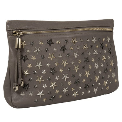 JIMMY CHOO Star Stud Leather Bag Greige