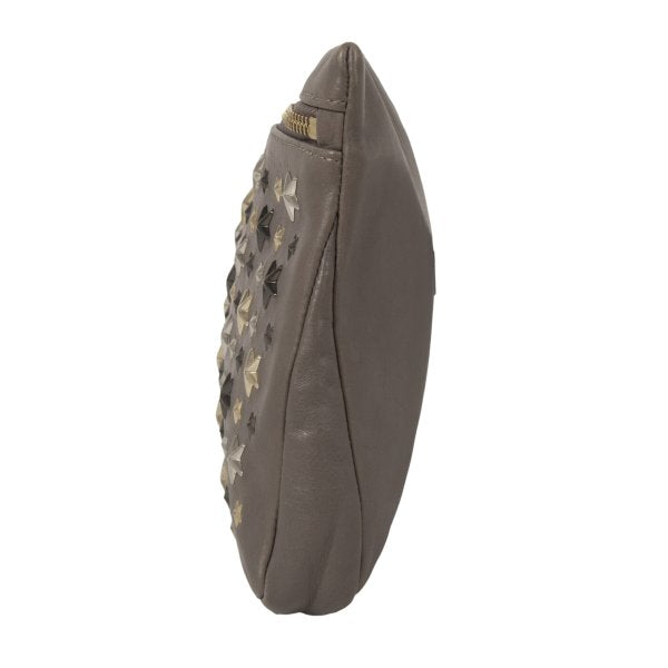 JIMMY CHOO Star Stud Leather Bag Greige